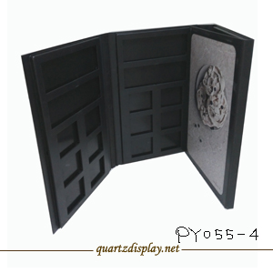 黑色四折組合石英石塑料樣品冊(cè)PY055-D-4